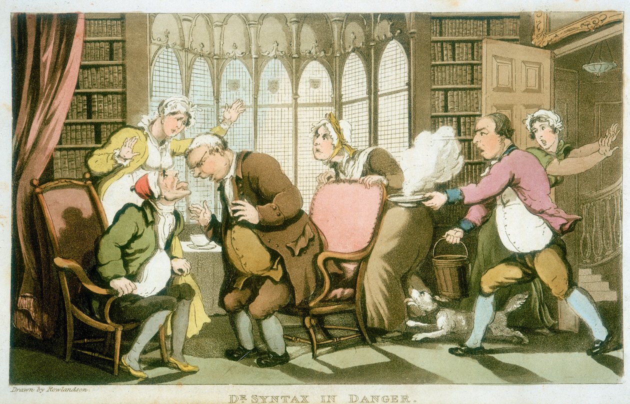 Dr. Syntax in gevaar, 1820 door Thomas Rowlandson