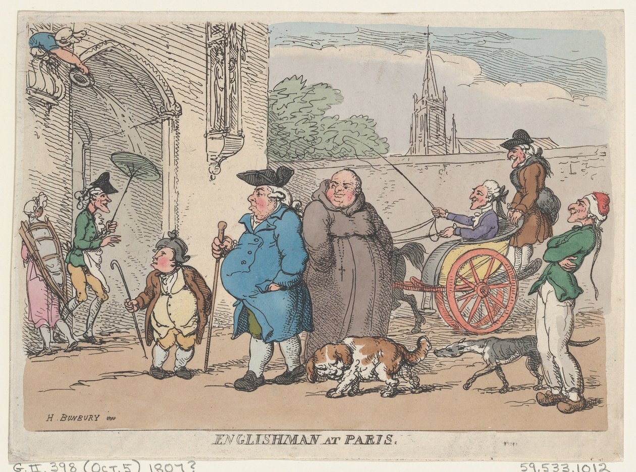 Engelsman in Parijs, 1807 door Thomas Rowlandson