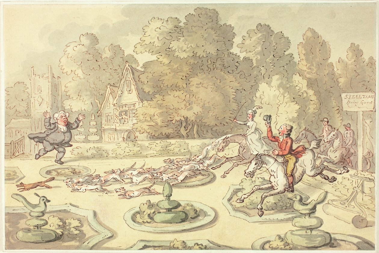 Woedende dominee door Thomas Rowlandson