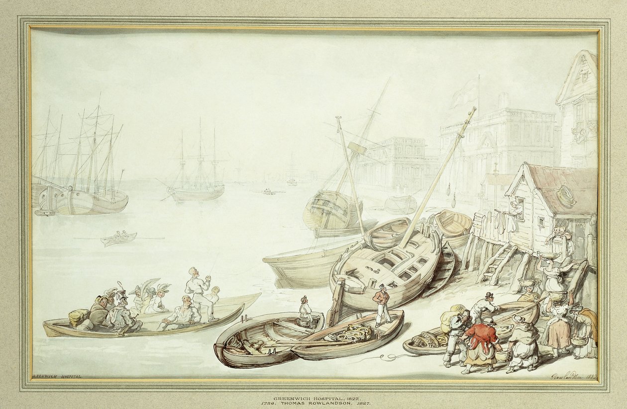 Greenwich Hospital, 1822 door Thomas Rowlandson