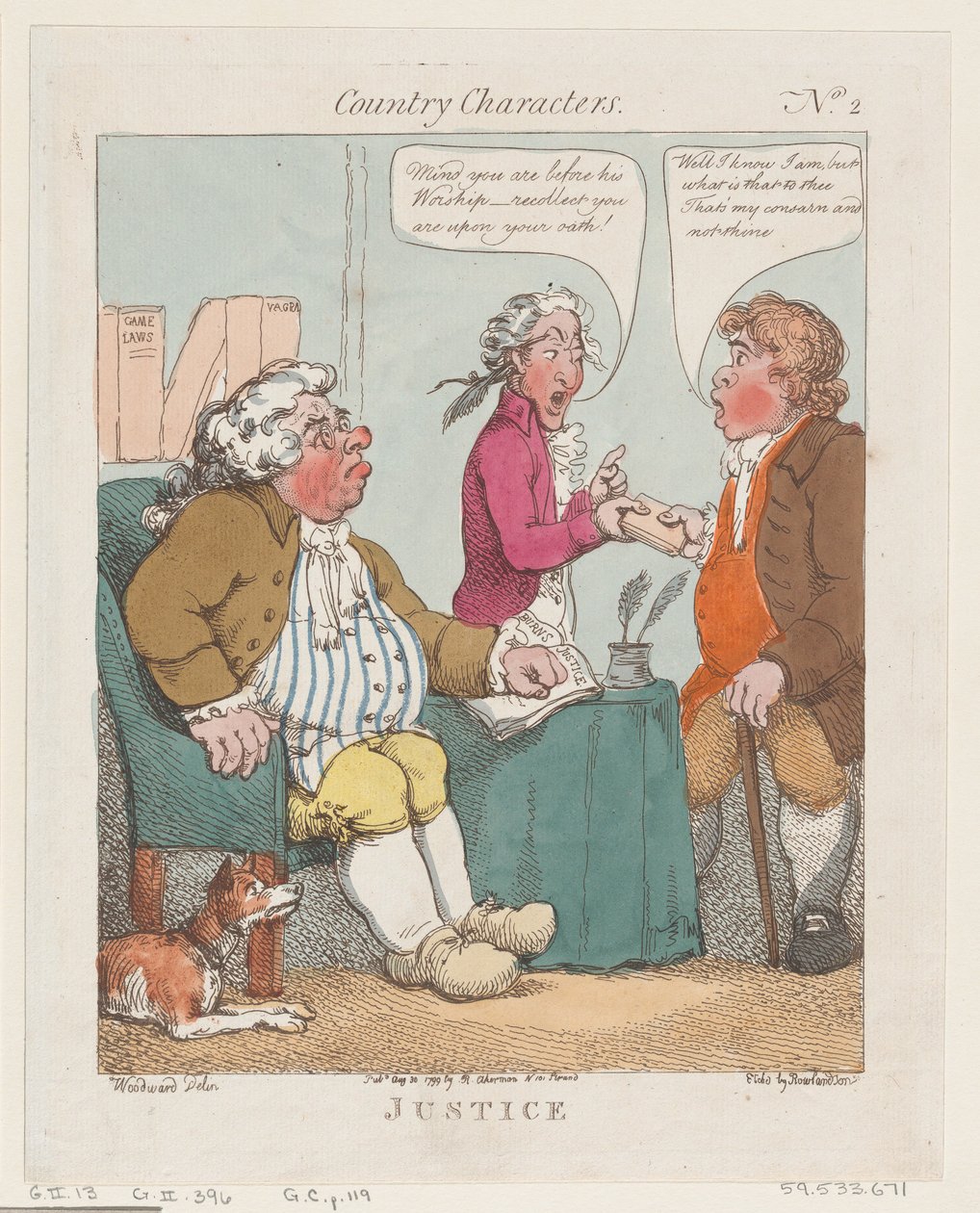 Gerechtigheid, 30 augustus 1799 door Thomas Rowlandson