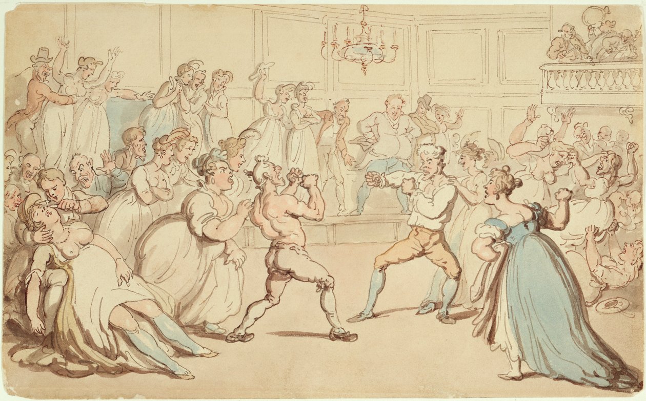 Kicking up a Breeze door Thomas Rowlandson
