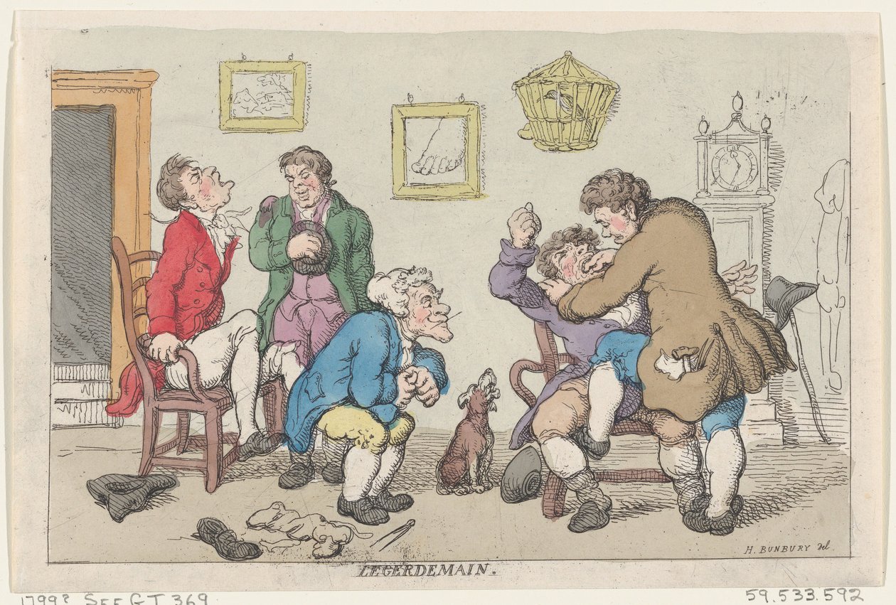 Goochelarij, 1799 door Thomas Rowlandson
