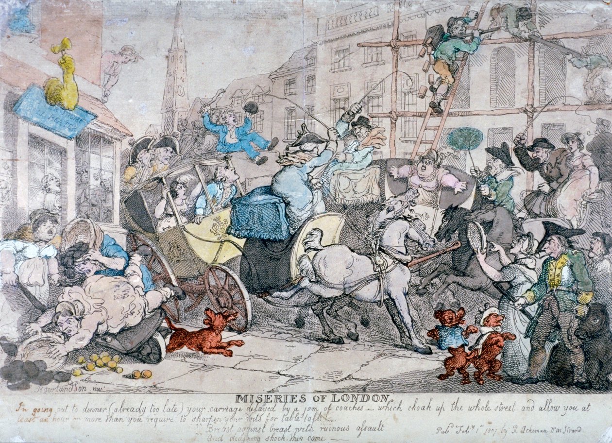 Ellende van Londen, 1807 door Thomas Rowlandson
