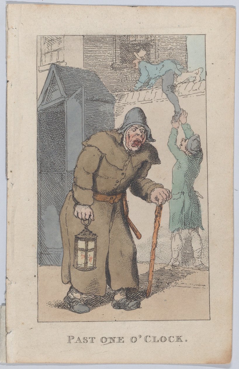 Na één uur, 1820 door Thomas Rowlandson
