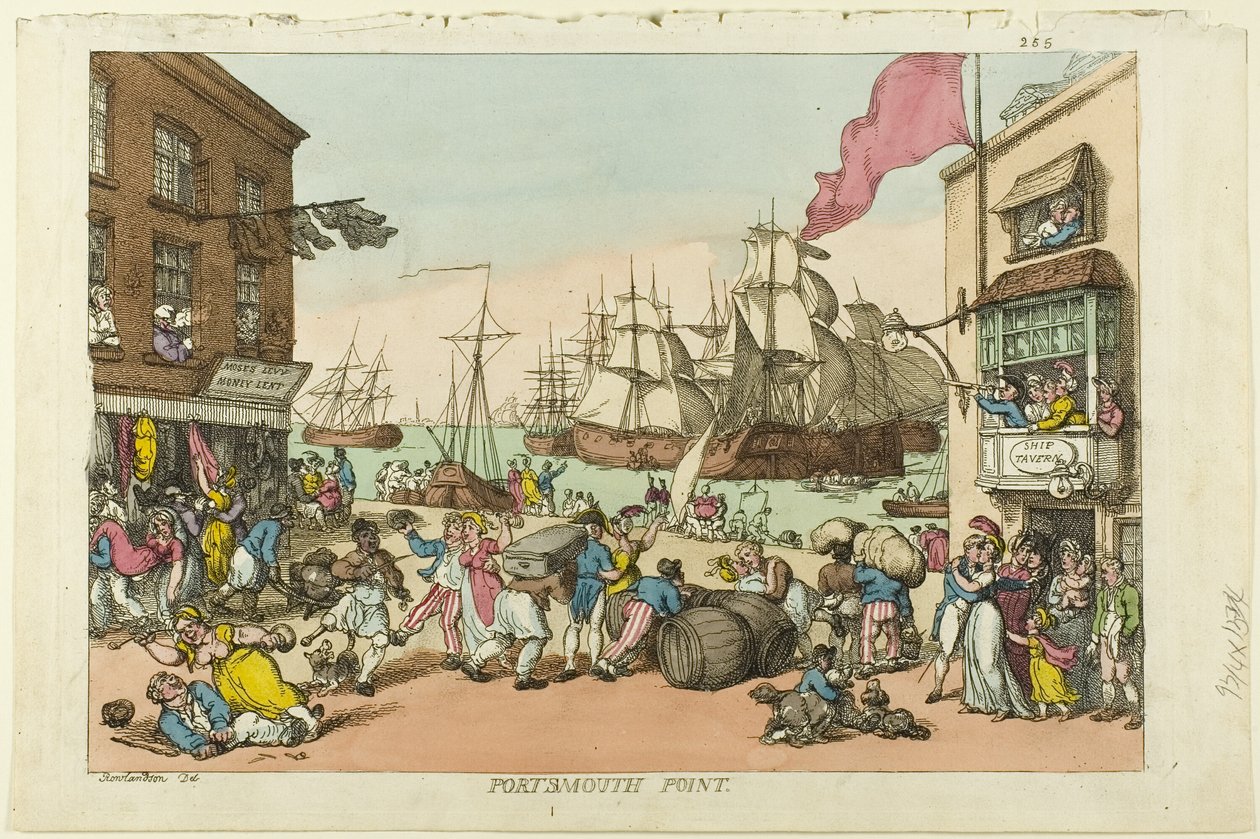 Portsmouth Point door Thomas Rowlandson