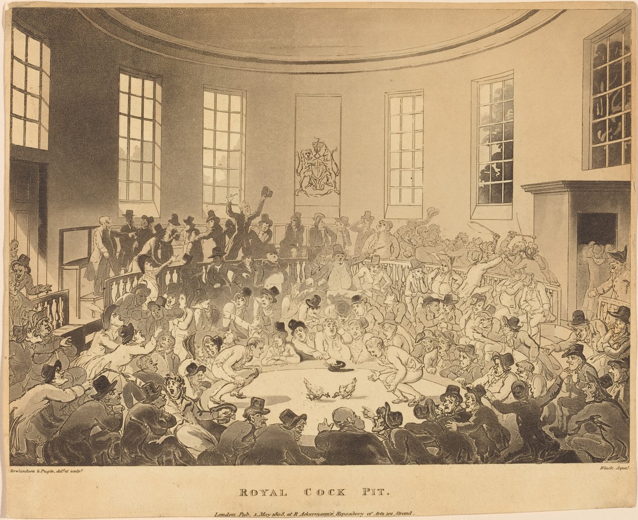Koninklijke Hanengevecht door Thomas Rowlandson