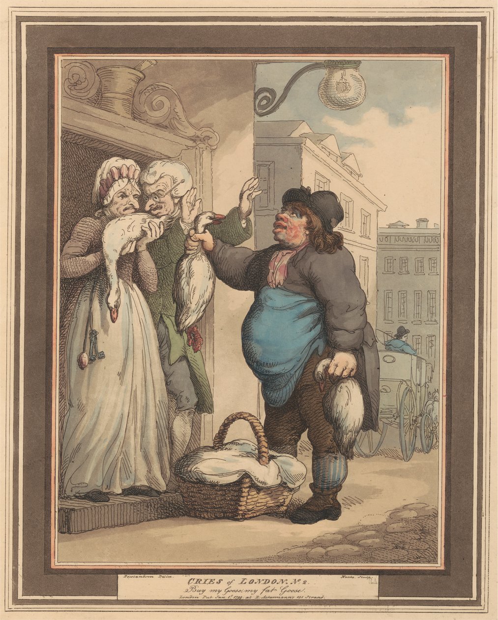 Set van acht (2): Kreten van Londen door Thomas Rowlandson