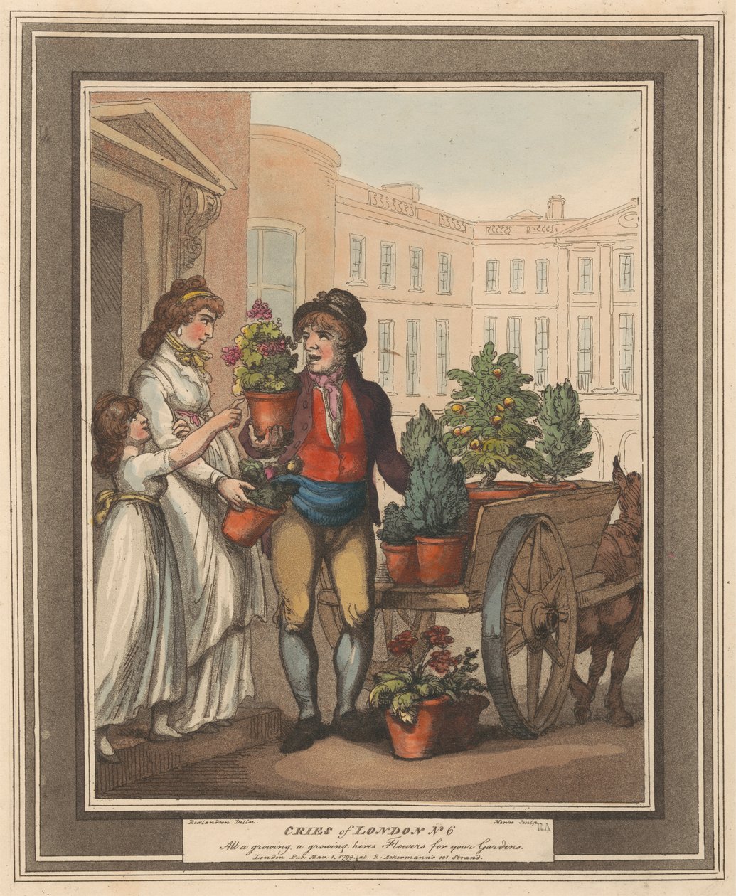 Set van acht (5): Kreten van Londen door Thomas Rowlandson