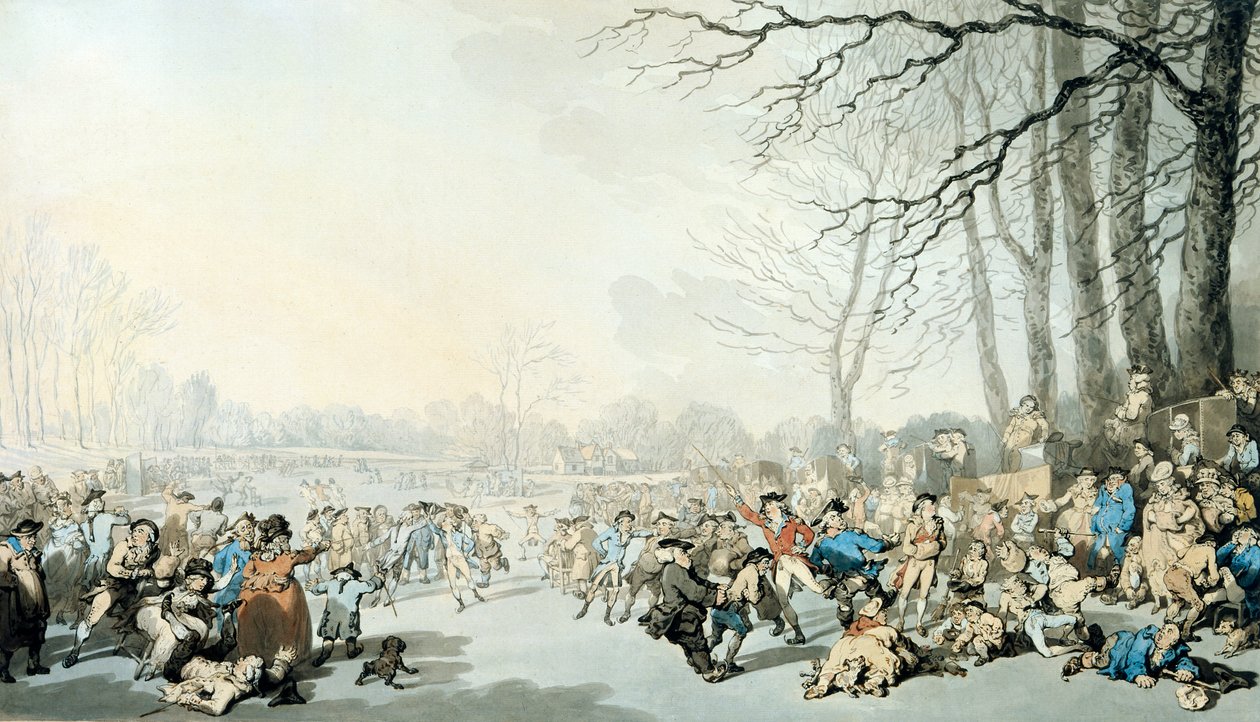 Schaatsers op de Serpentine door Thomas Rowlandson
