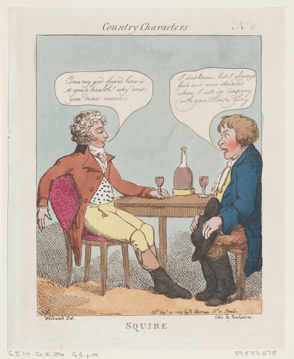 Squire, 30 augustus 1799 door Thomas Rowlandson