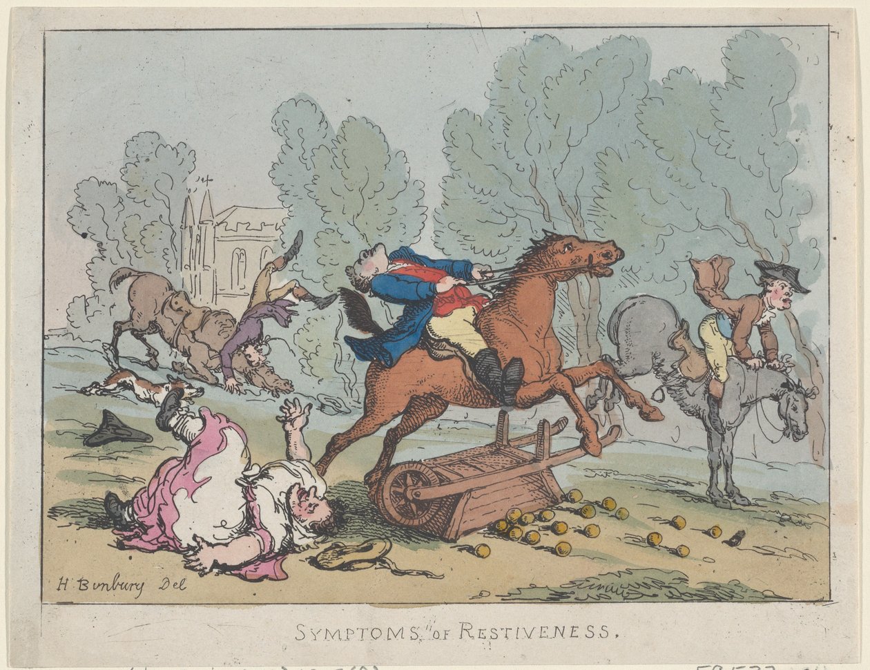Symptomen van rusteloosheid, 1807. door Thomas Rowlandson