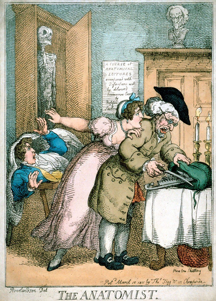 De Anatomist, 1811 door Thomas Rowlandson