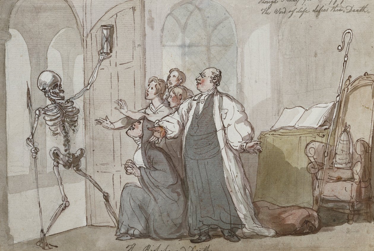 De Bisschop en de Dood door Thomas Rowlandson