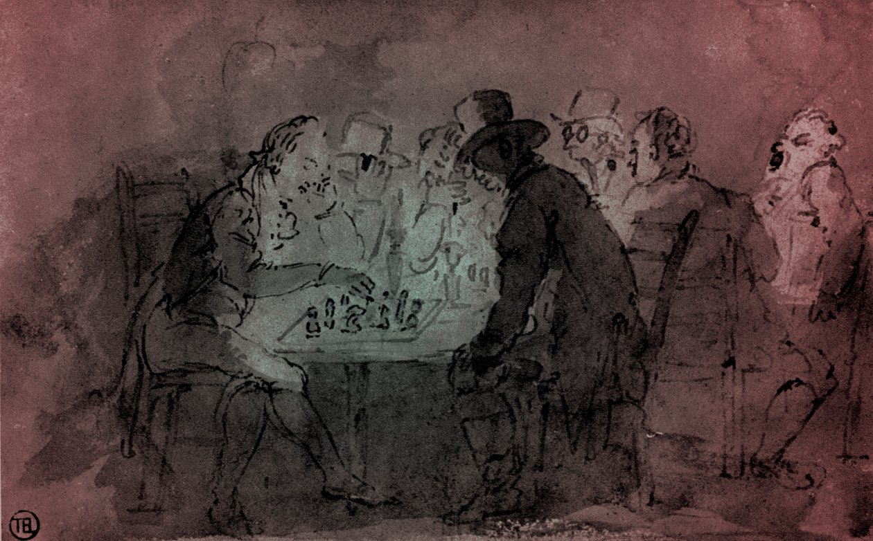 De Schaakspelers door Thomas Rowlandson