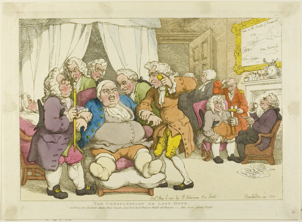 De raadpleging of laatste hoop door Thomas Rowlandson