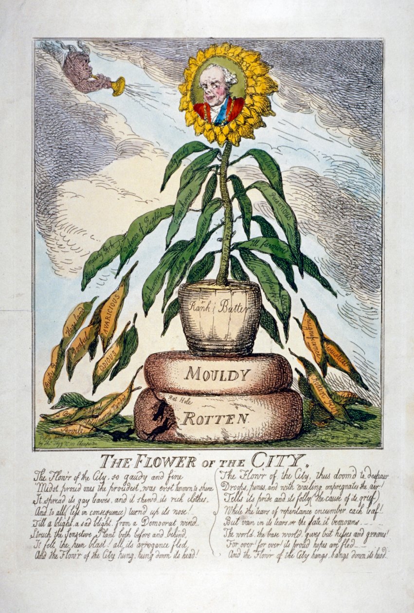 De bloem van de stad, 1809 door Thomas Rowlandson