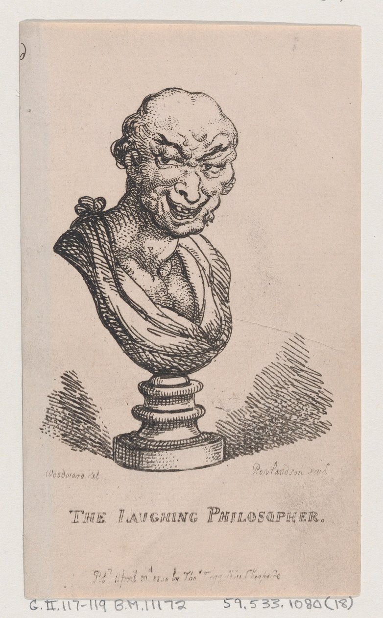 De lachende filosoof, 1808 door Thomas Rowlandson