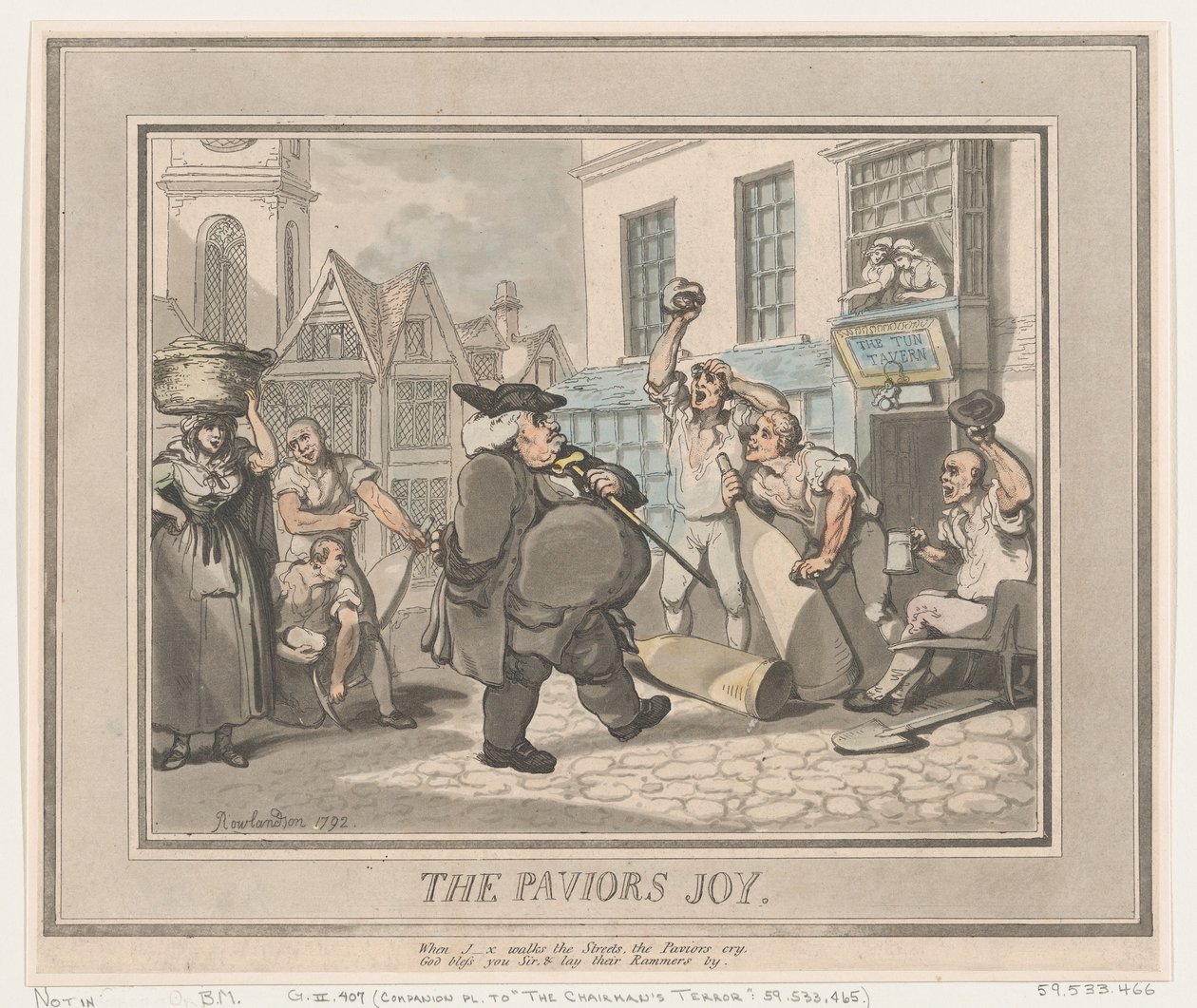 De Vreugde van de Stratenmaker door Thomas Rowlandson