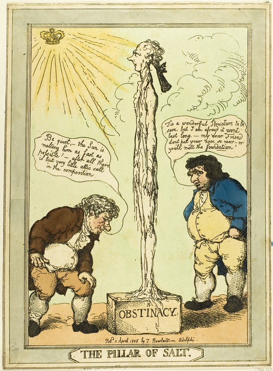 De zoutpilaar door Thomas Rowlandson