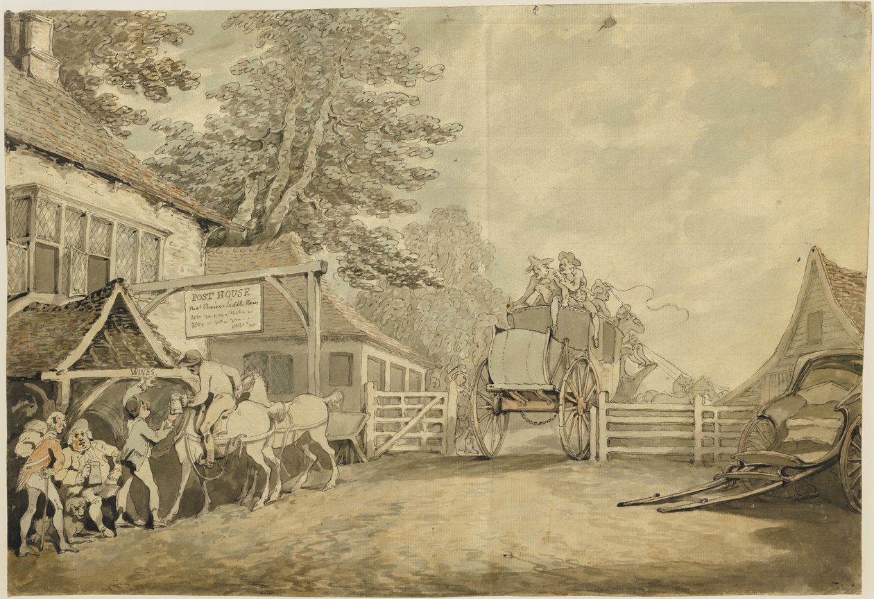 Het posthuis door Thomas Rowlandson