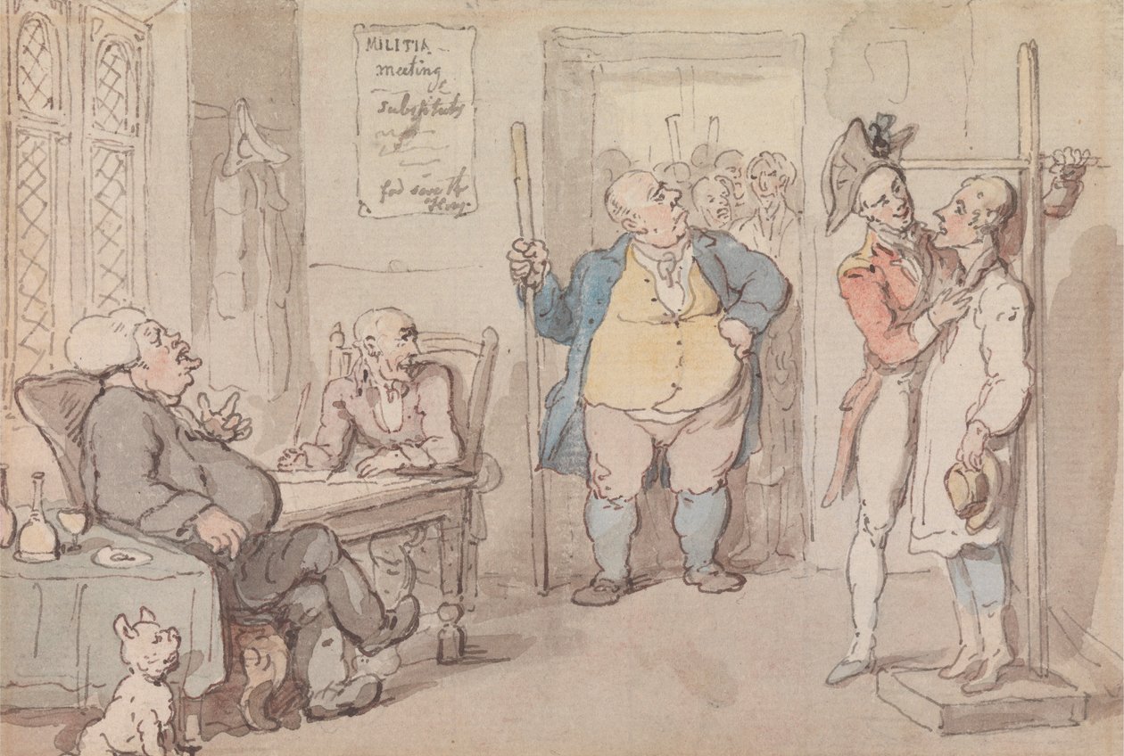 De rekruteringsofficier door Thomas Rowlandson