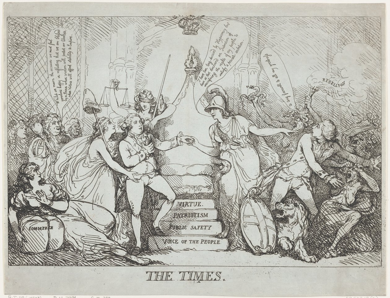 The Times, december 1788 door Thomas Rowlandson