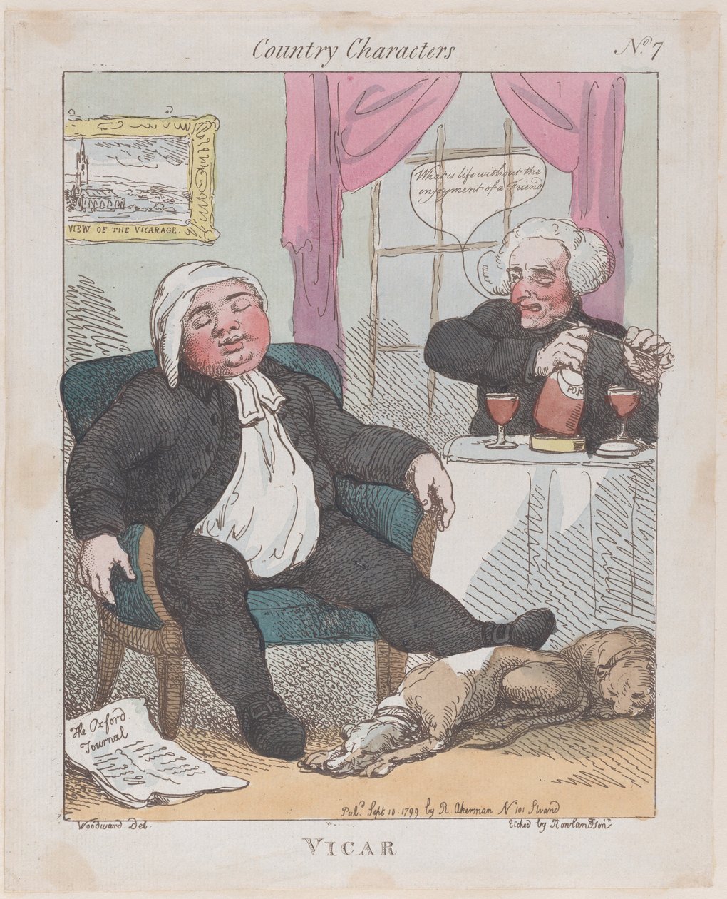 Dominee, 10 september 1799 door Thomas Rowlandson