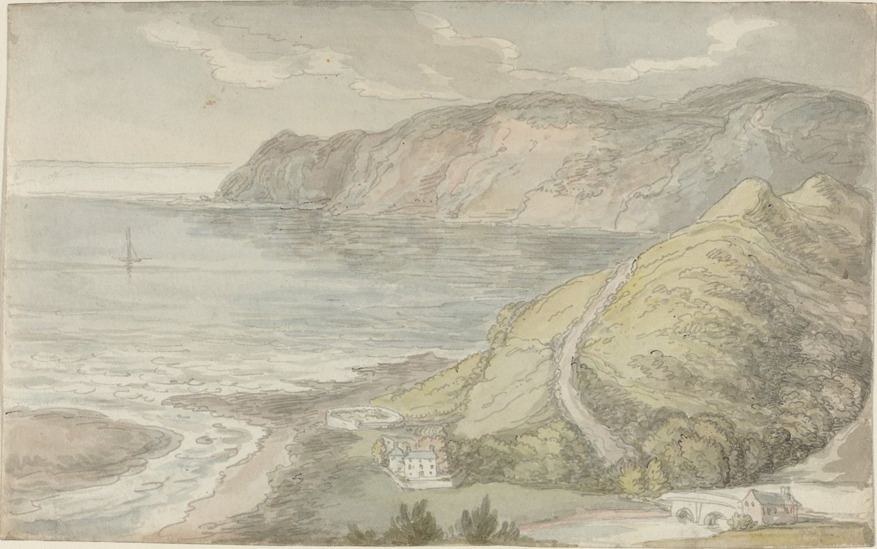 Uitzicht vanaf de Herberg in Lynton door Thomas Rowlandson