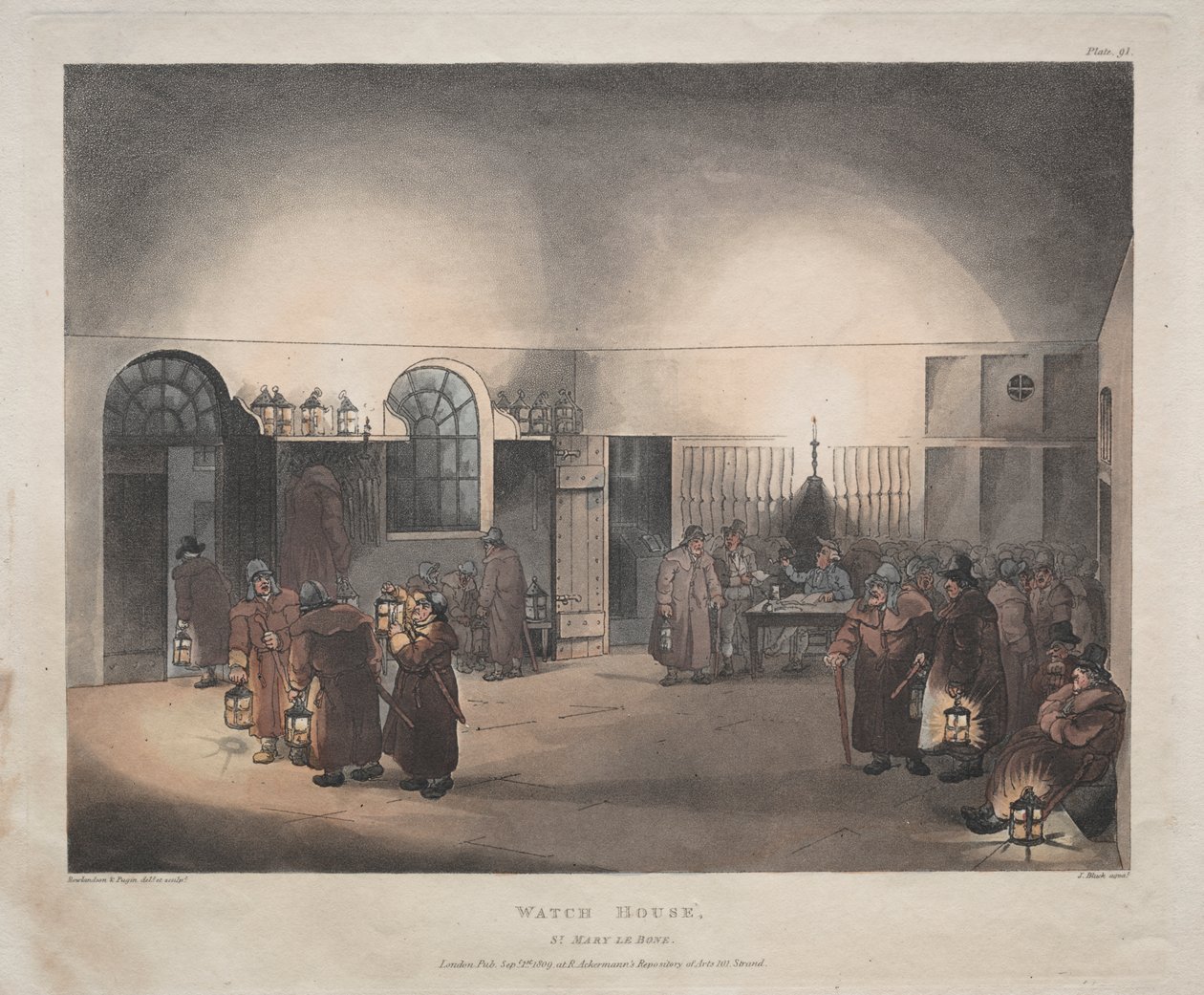 Wachthuis, St. Mary Le Boue door Thomas Rowlandson