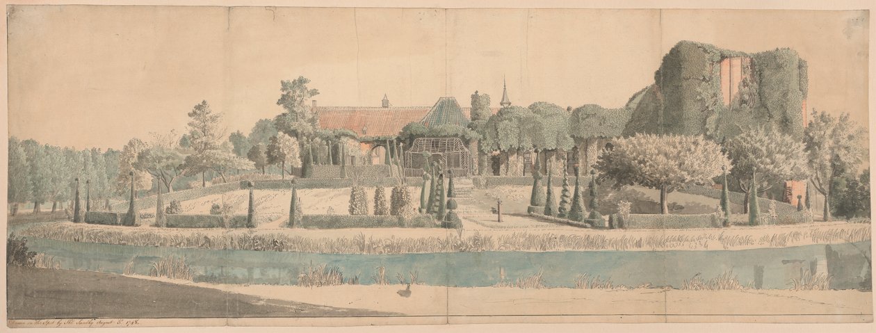 Uitzicht op een tuin door Thomas Sandby