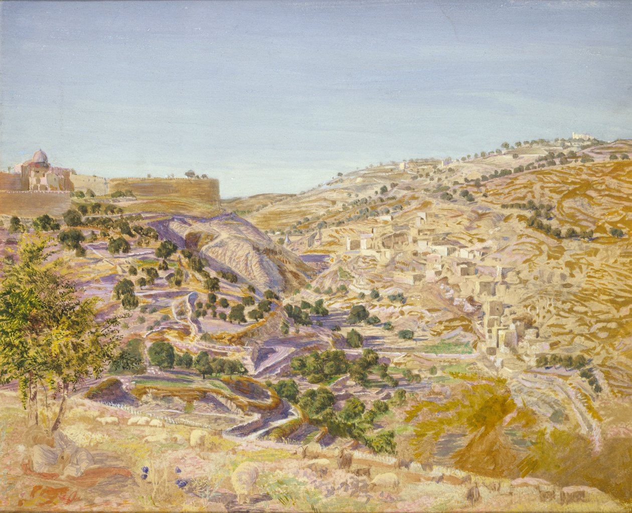 Uitzicht op Jeruzalem, 1854 door Thomas Seddon