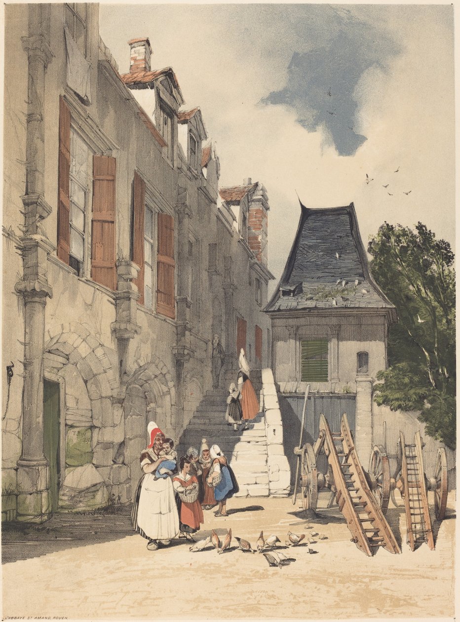 De abdij St. Amand, Rouen door Thomas Shotter Boys