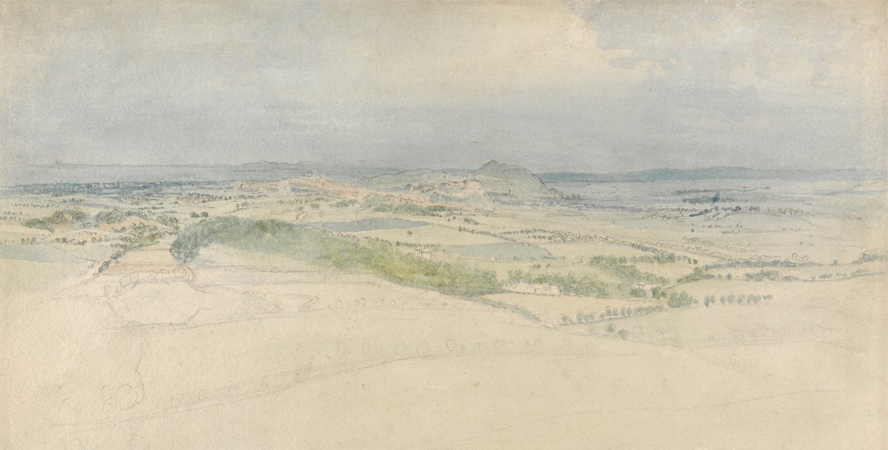 Een Verafgelegen Uitzicht op Edinburgh door Thomas Stothard