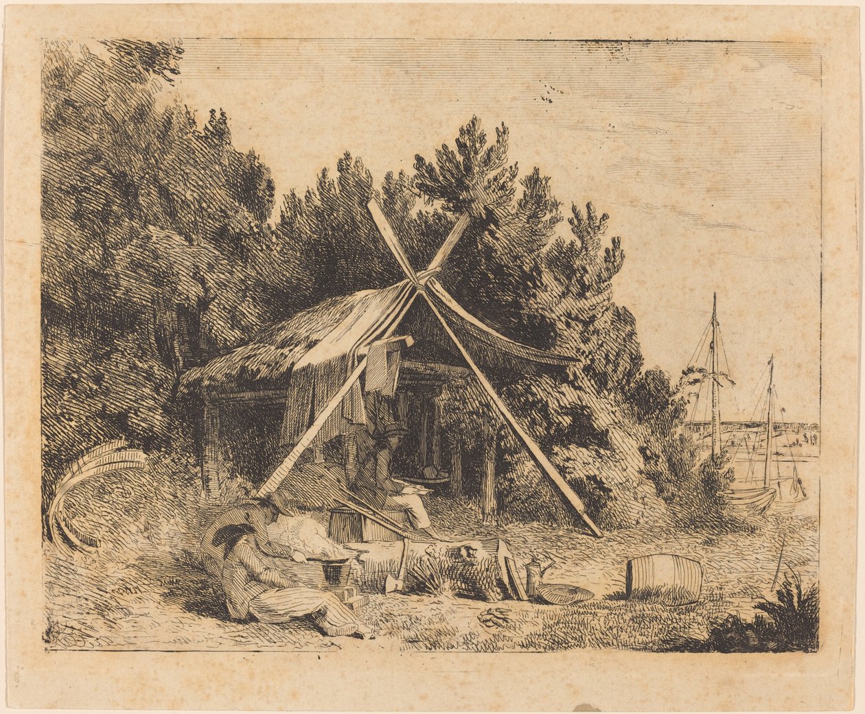 Het Kamp van Stothard, Blake, Ogleby door Thomas Stothard