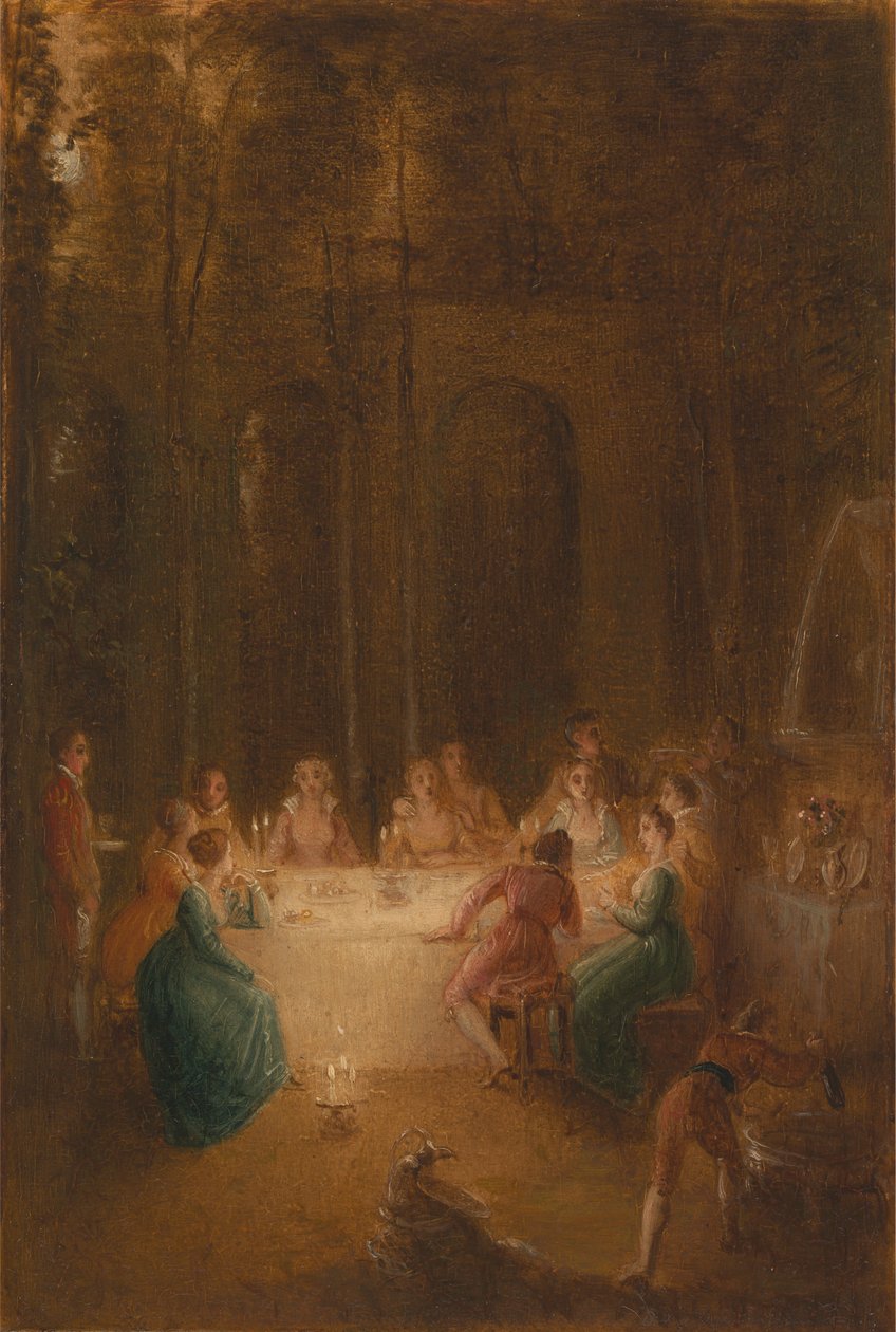 Het avondmaal bij de fontein door Thomas Stothard