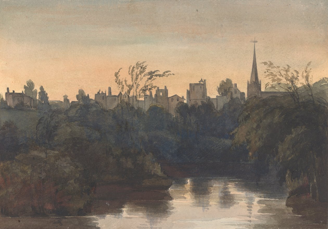 Stadsscène aan Rivier door Thomas Sully