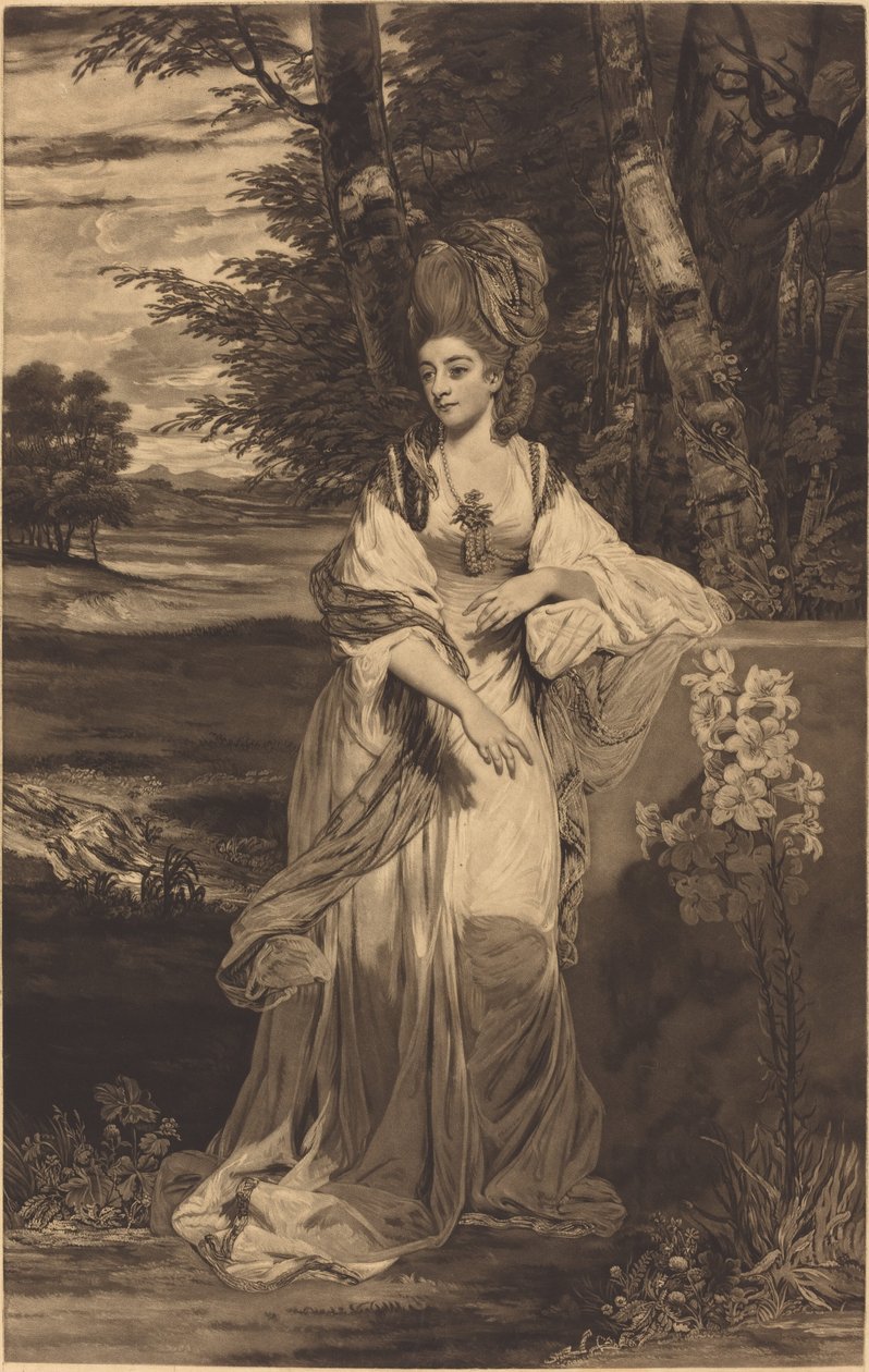 Catherine, Lady Bampfylde door Thomas Watson after Sir Joshua Reynolds