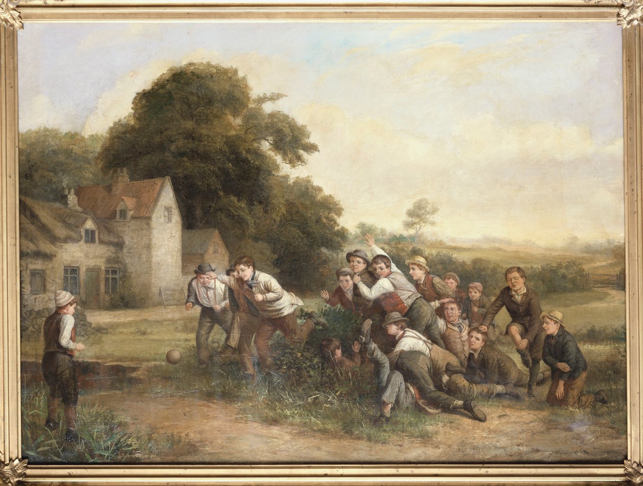 Het voetbalspel door Thomas Webster