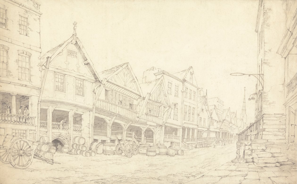 Watergate Street, Chester door Thomas Webster