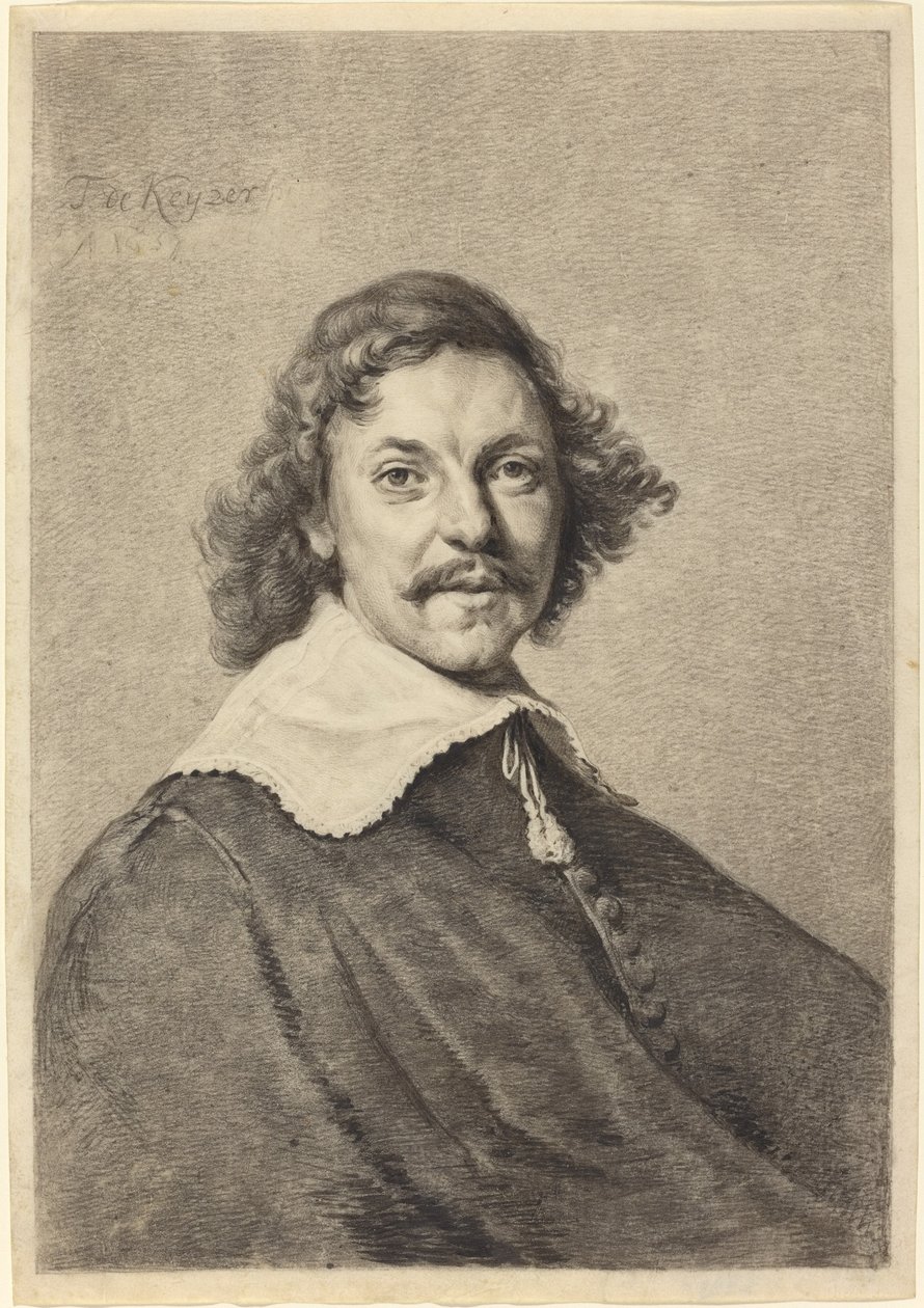 Portret van een man door Thomas de Keyser