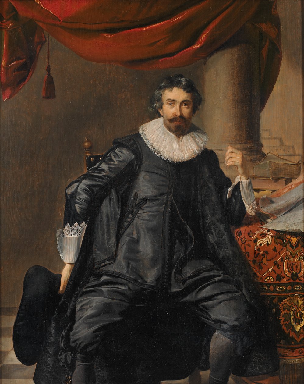 Portret van een Man door Thomas de Keyser