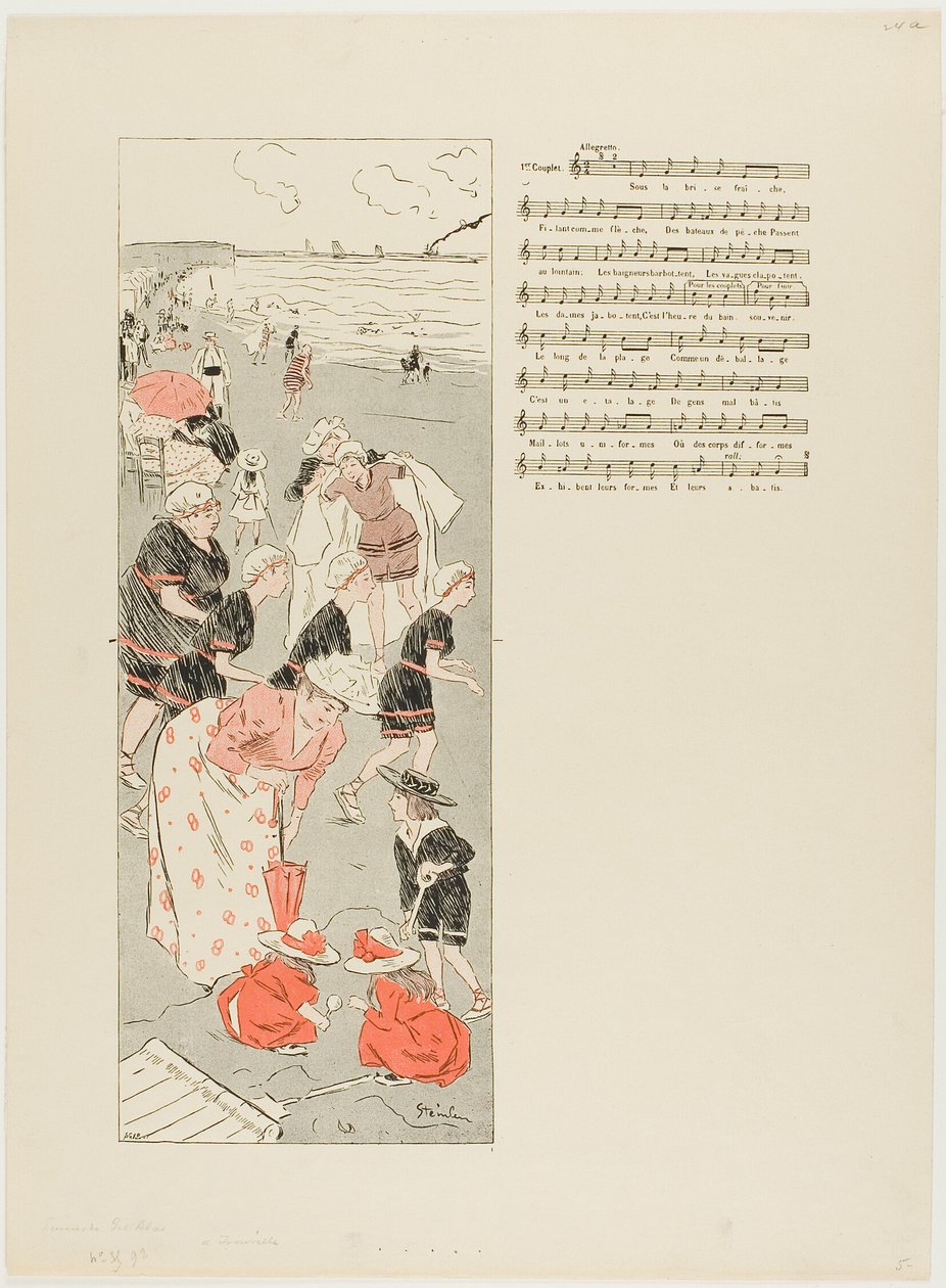 In Trouville door Théophile Alexandre Pierre Steinlen