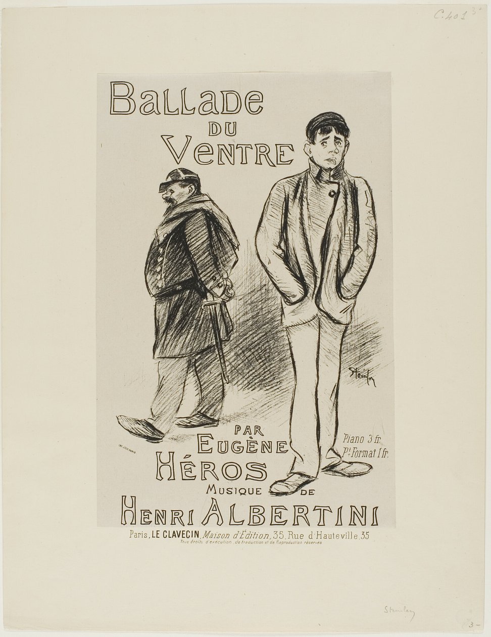 Ballade du Ventre door Théophile Alexandre Pierre Steinlen