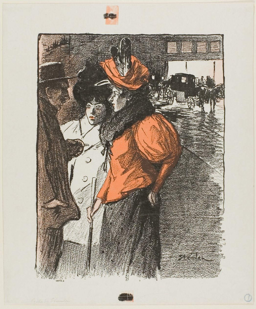 Gesprek door Théophile Alexandre Pierre Steinlen