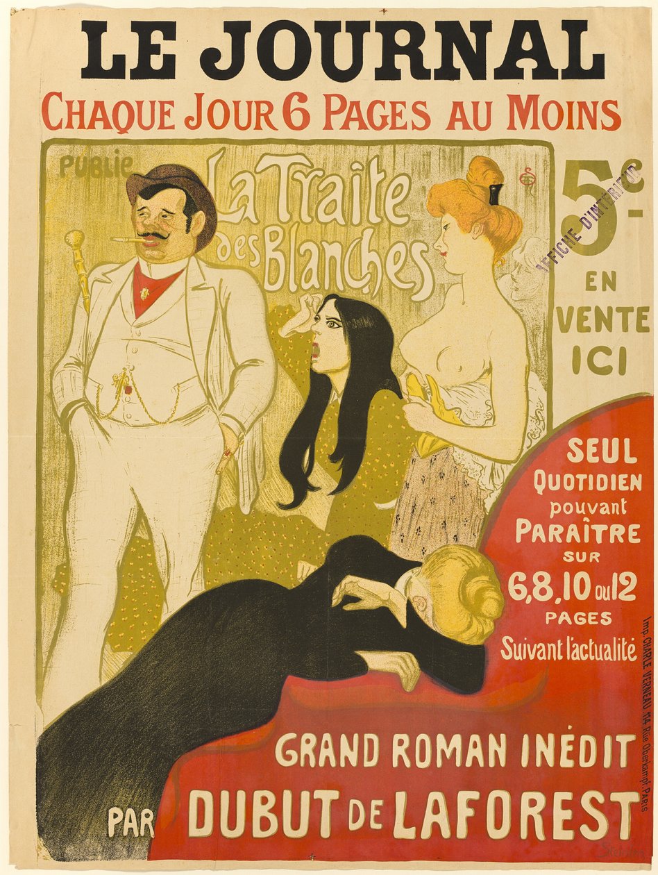 De blanke slavenhandel door Théophile Alexandre Pierre Steinlen