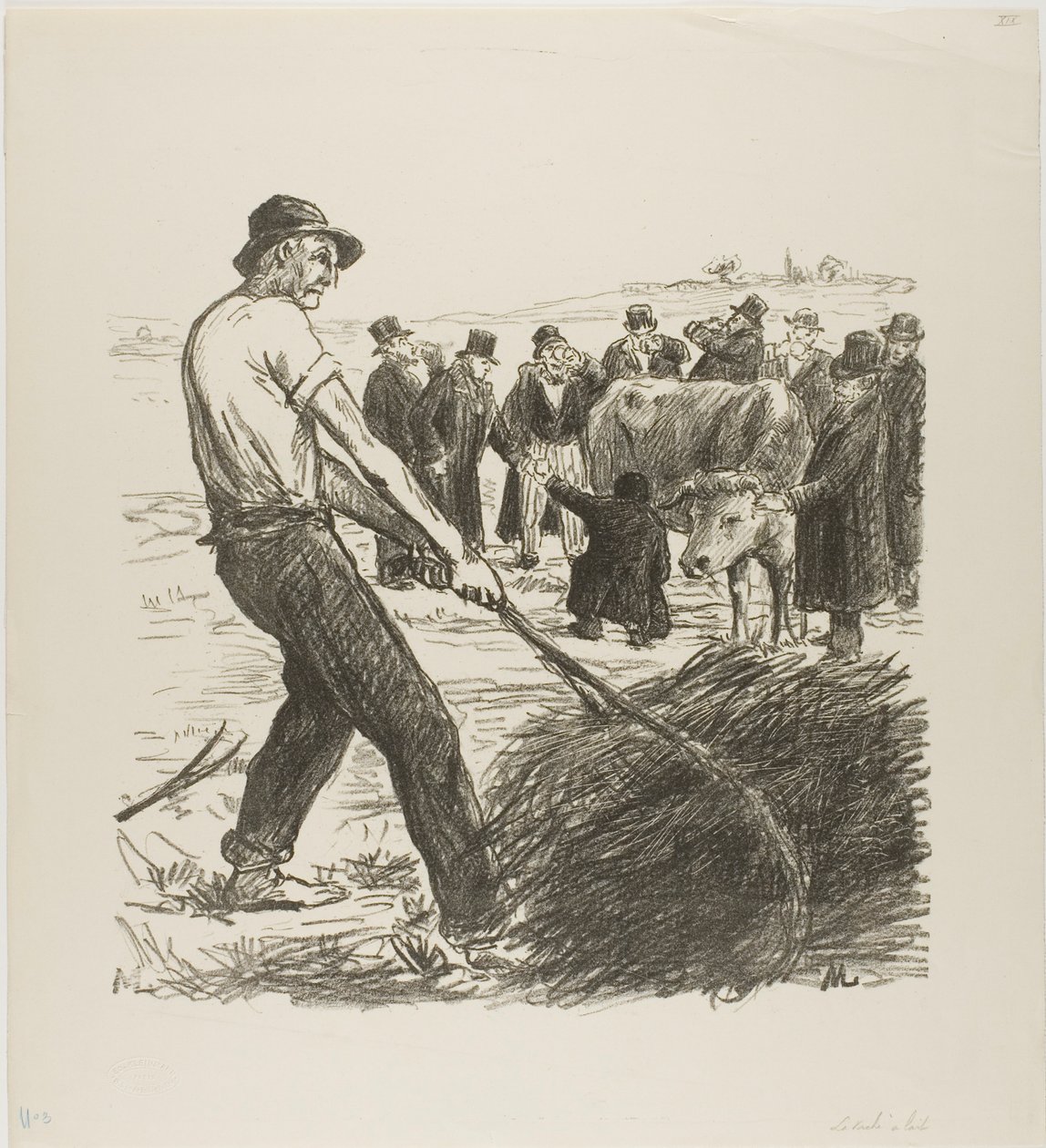 Melkkoe door Théophile Alexandre Pierre Steinlen