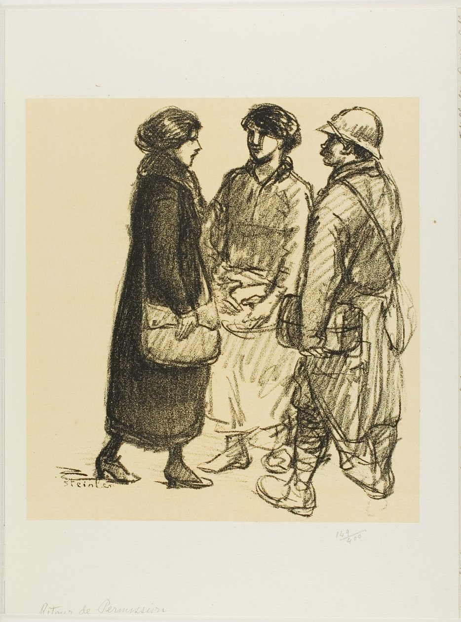 Met verlof door Théophile Alexandre Pierre Steinlen
