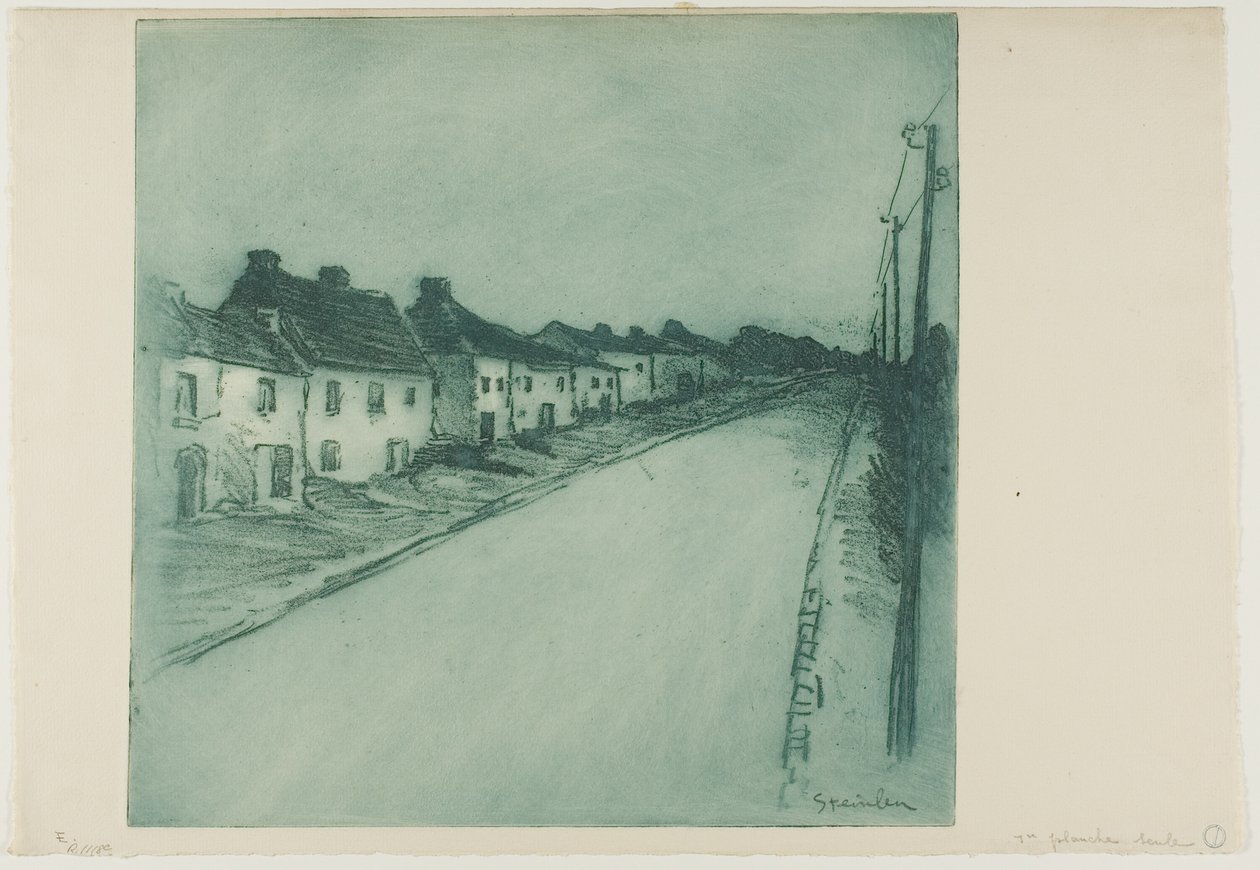Weg door een dorp door Théophile Alexandre Pierre Steinlen