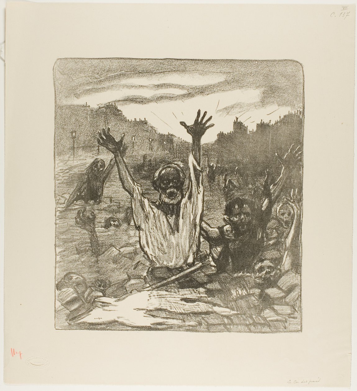 De schreeuw van de straten! door Théophile Alexandre Pierre Steinlen
